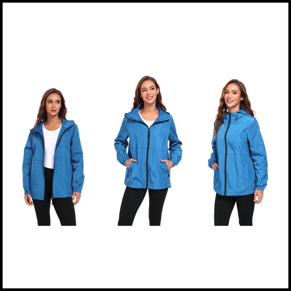 Waterproof Packable Hooded Rain Jacket Lightweigh… - image 7